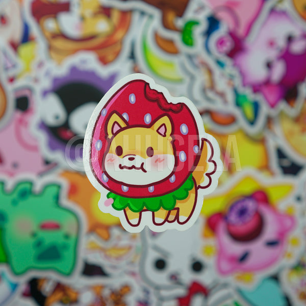 Strawberry Shiba Mini Sticker