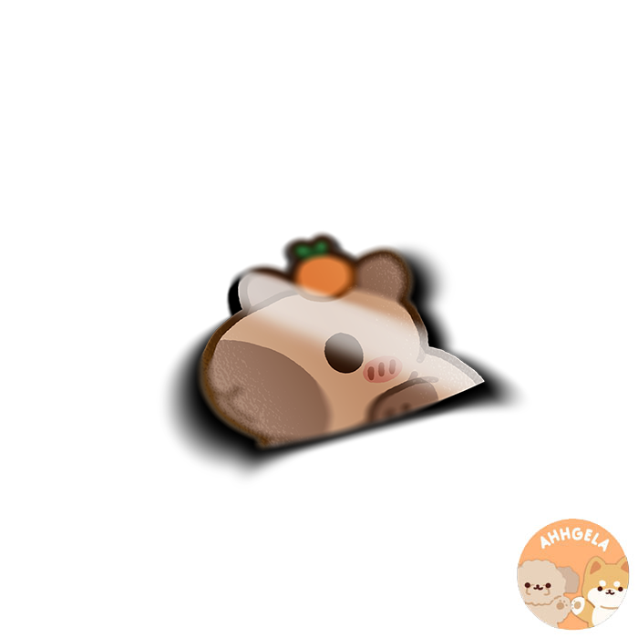 Capybara Peeking Anime Sticker