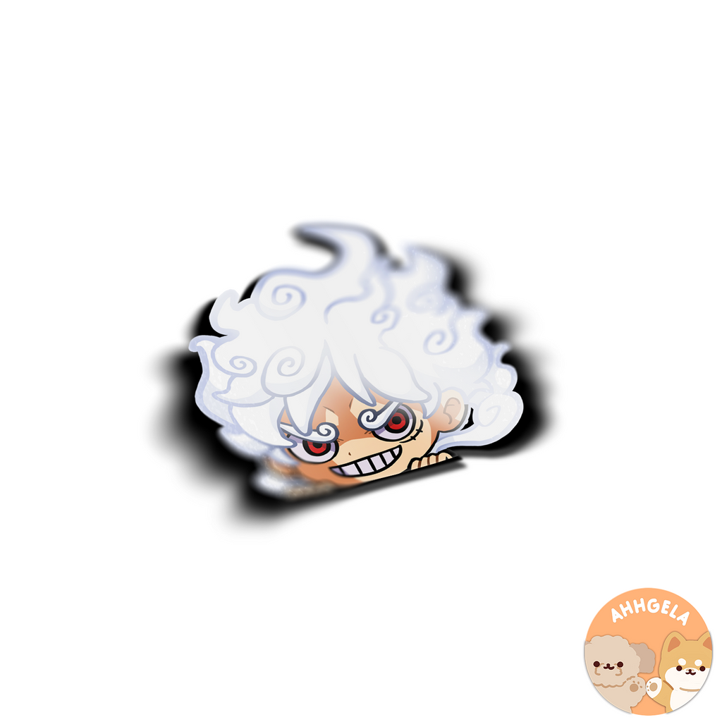 Gear 5 Pirate-kun Peeking Anime Sticker