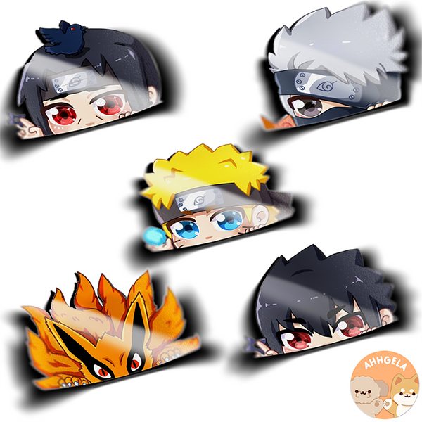 Ninja Friends Peeking Anime Stickers