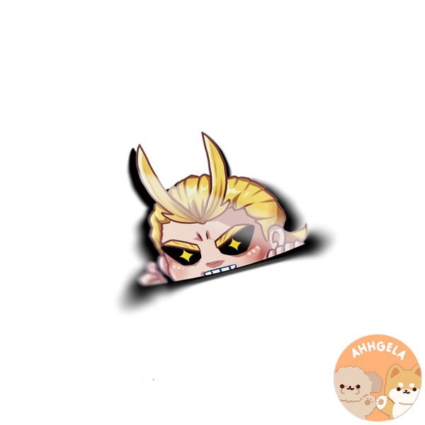 Pumped Up Peeking Anime Sticker