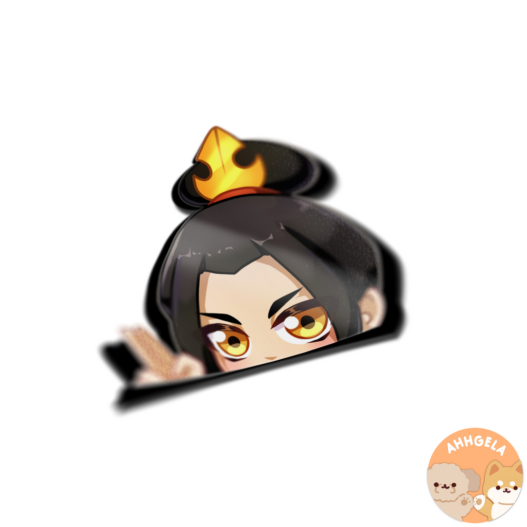 Azula Peeking Anime Sticker