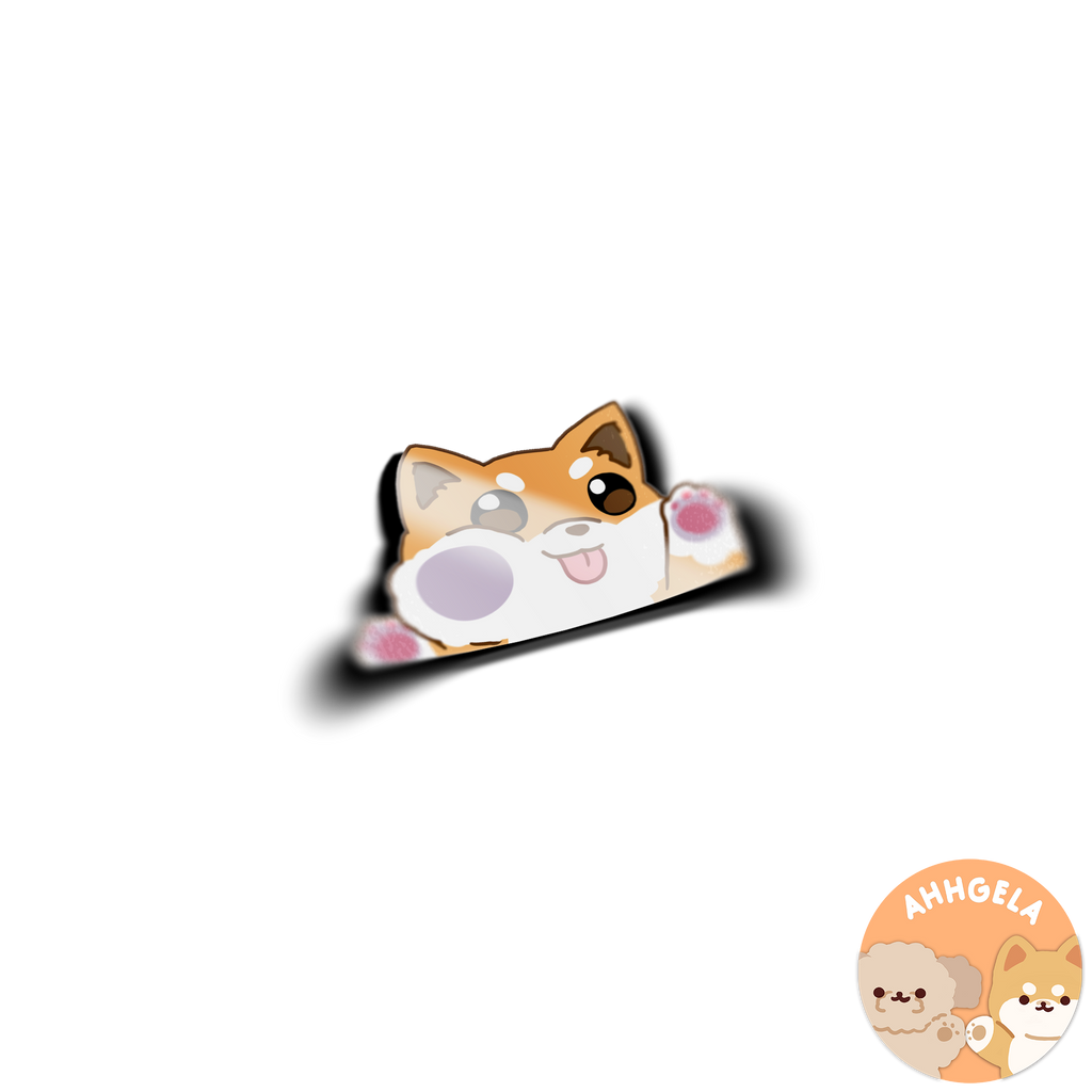Doggo Smush Peeking Sticker