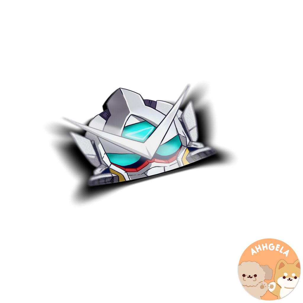 Exia Peeking Anime Sticker