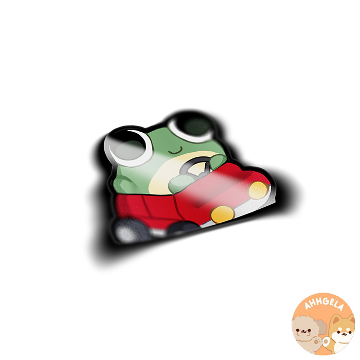 Frog Car Peeking Sticker