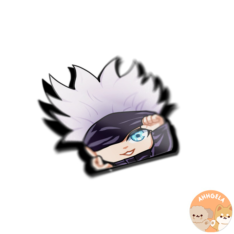 Gojo Peeking Anime Sticker
