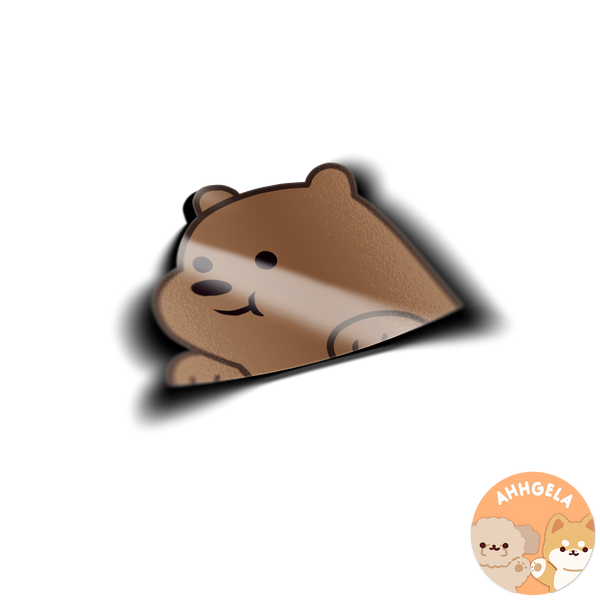 Grizz Peeking Sticker