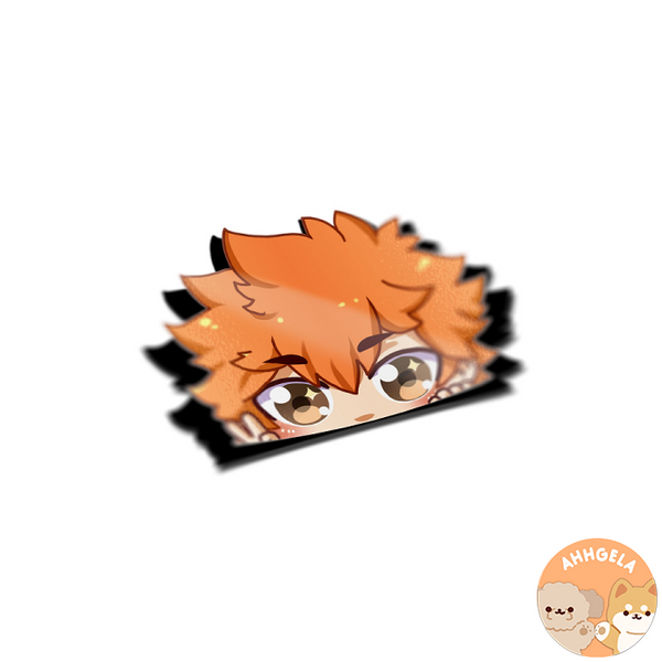 Hinata Peeking Anime Sticker