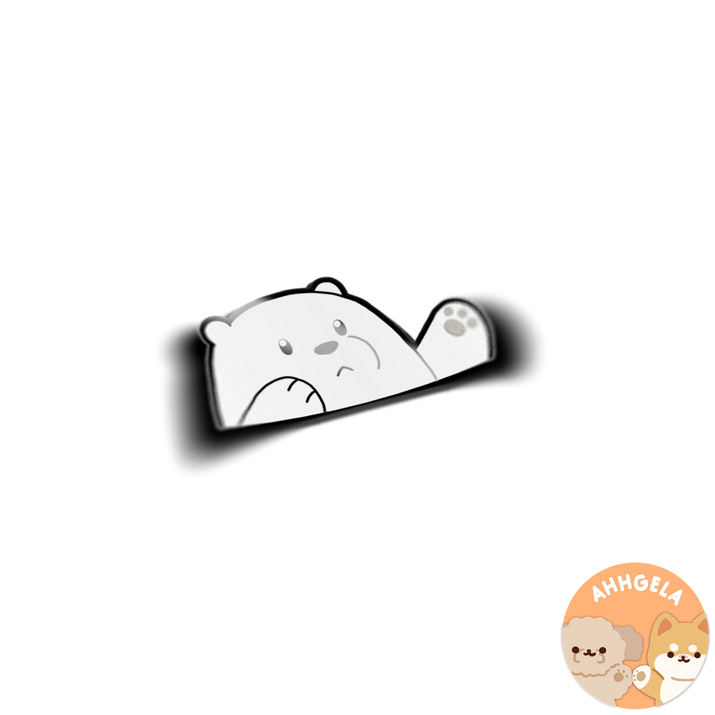 Ice Bear Peeking Sticker