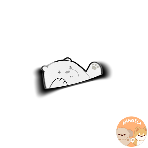 Ice Bear Peeking Sticker