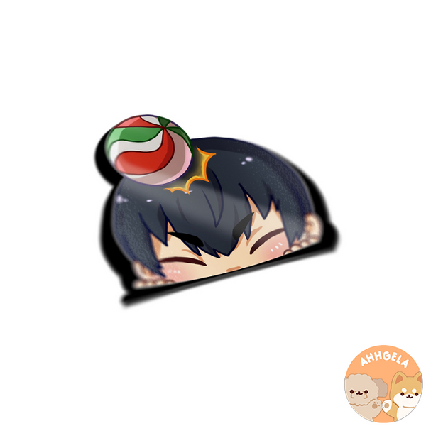 Kageyama Peeking Anime Sticker