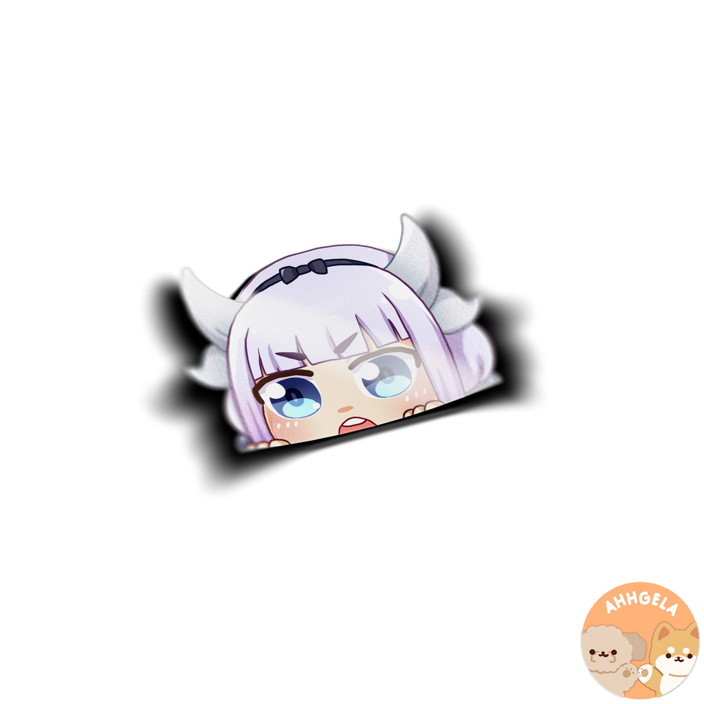 Kanna Peeking Anime Sticker