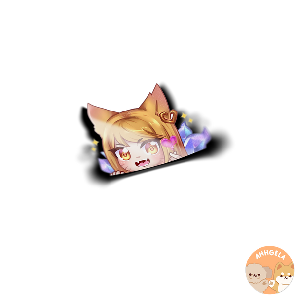 KDA Ahri Peeking Sticker