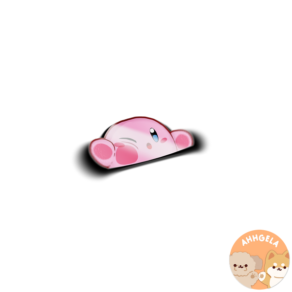 Kirb Smush Peeking Sticker