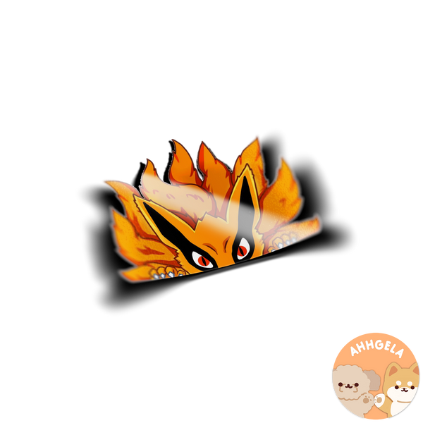 Fox Demon Peeking Anime Sticker