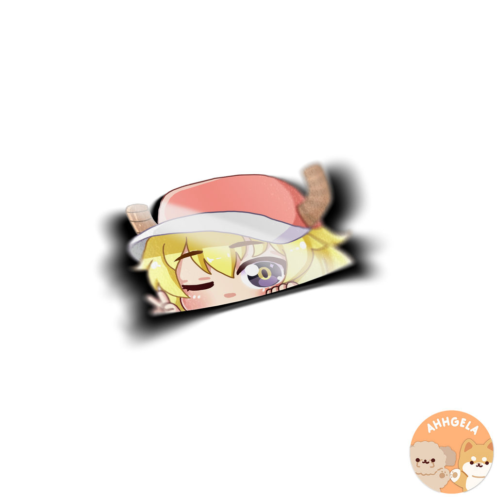 Lucoa Peeking Anime Sticker