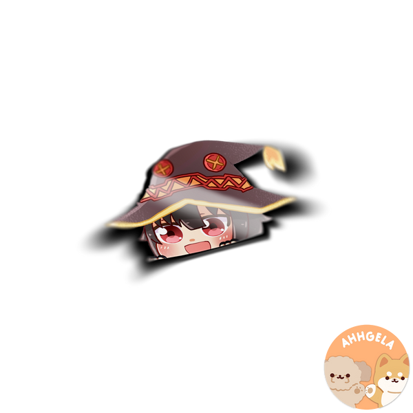 Megumin Peeking Anime Sticker