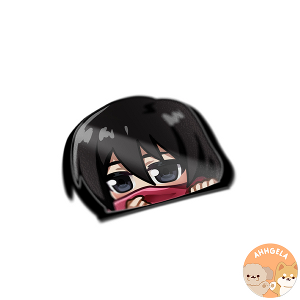 Mikasa Peeking Anime Sticker