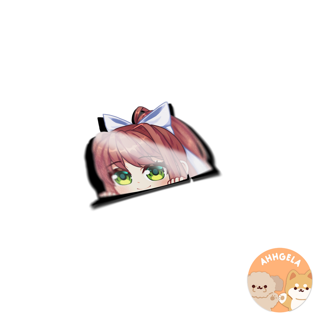 Monika Peeking Anime Sticker