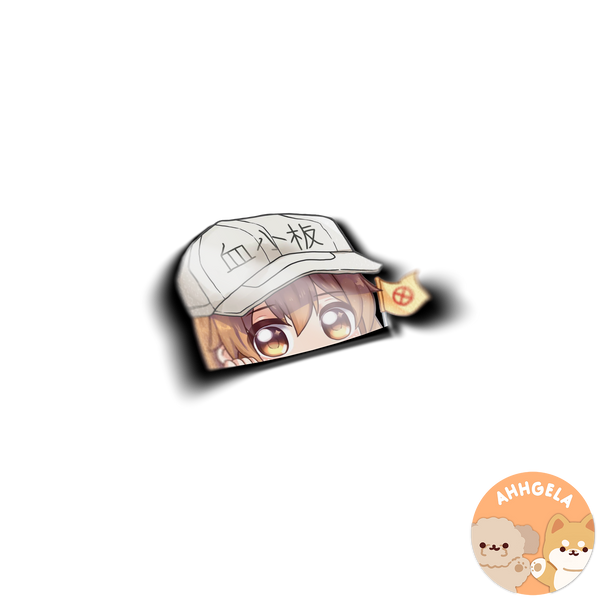 Platelet Peeking Anime Sticker