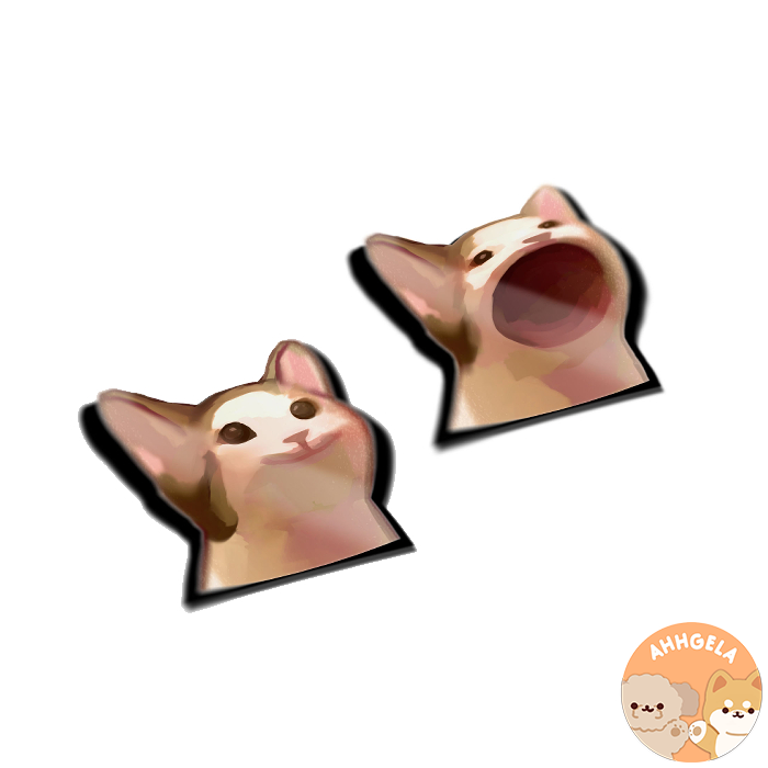 Popcat Peeking Sticker