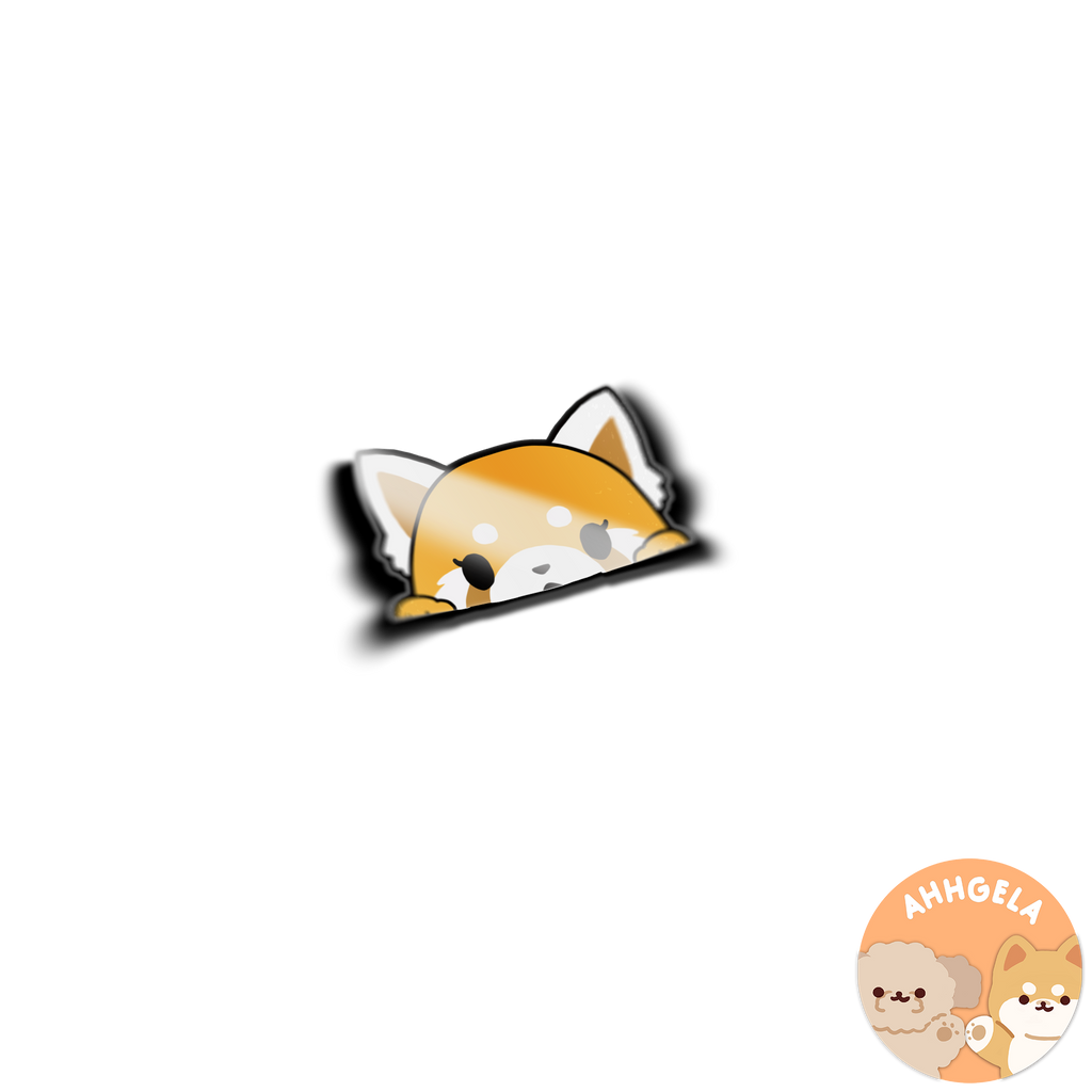 Red Panda Peeking Anime Sticker