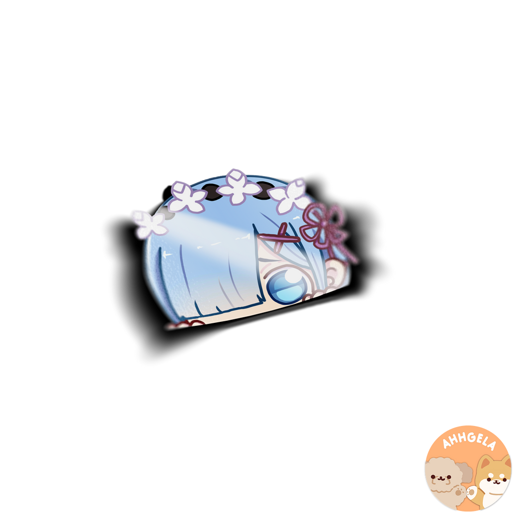Rem Peeking Anime Sticker