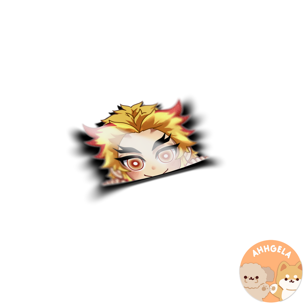Kyojuro Peeking Anime Sticker