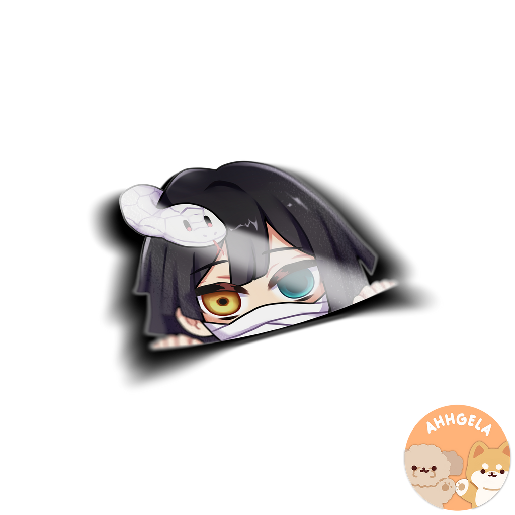 Obani Peeking Anime Sticker