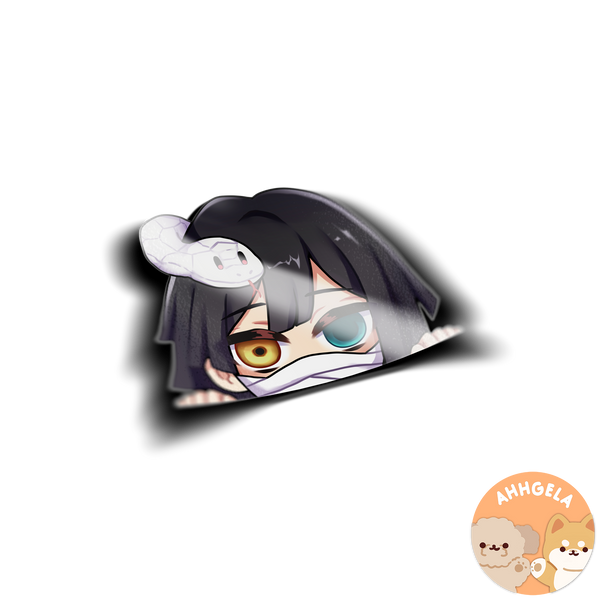 Obani Peeking Anime Sticker