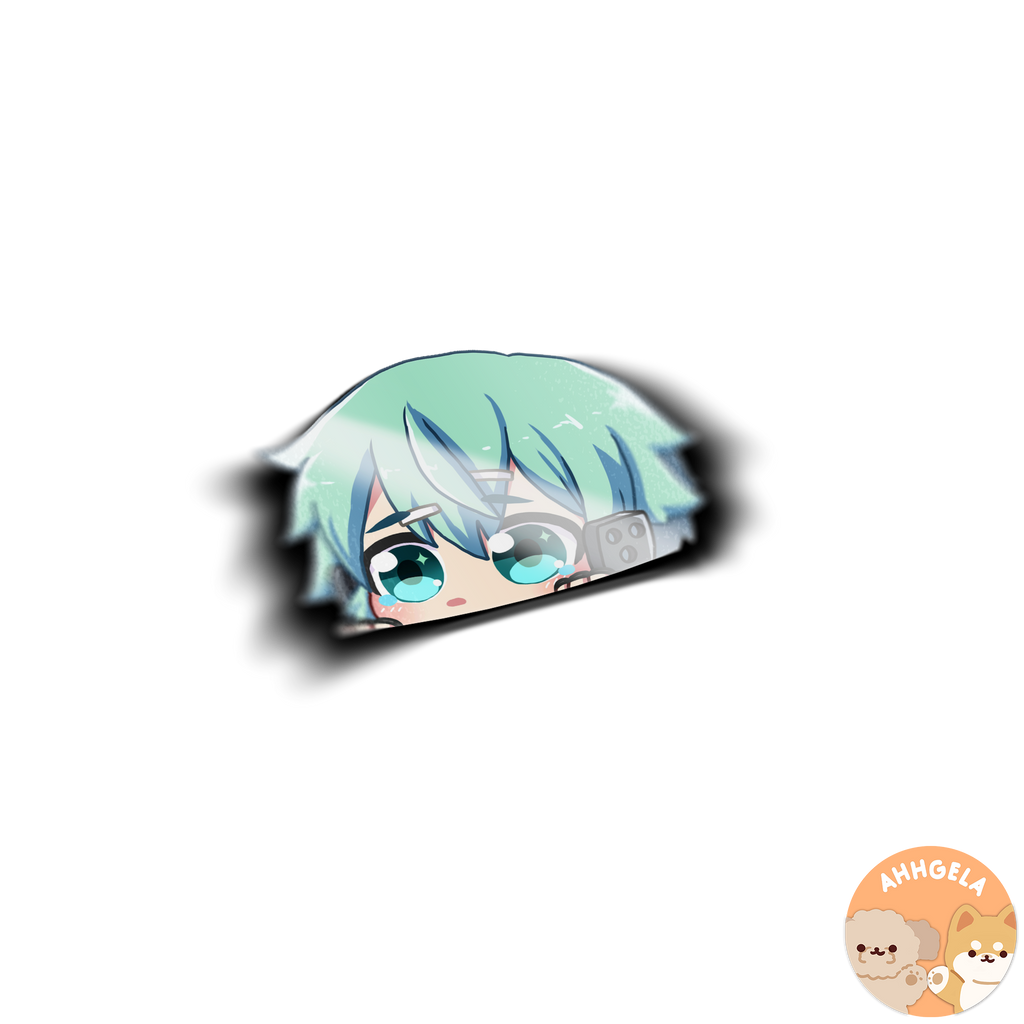 Sinon SAO Peeking Anime Sticker