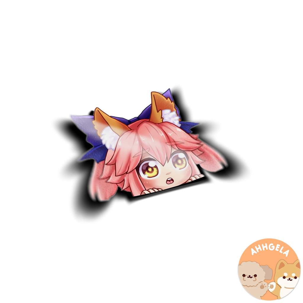 Tamamo Peeking Anime Sticker
