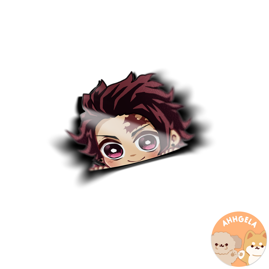 Tan-kun Peeking Anime Sticker