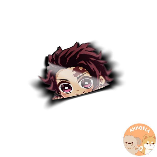 Tan-kun Peeking Anime Sticker