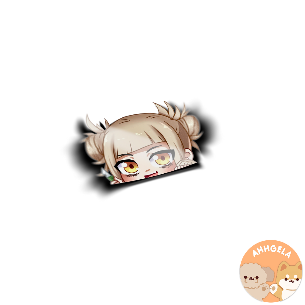 Blood Girl Peeking Anime Sticker