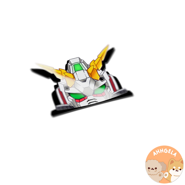 Unicorn Peeking Anime Sticker