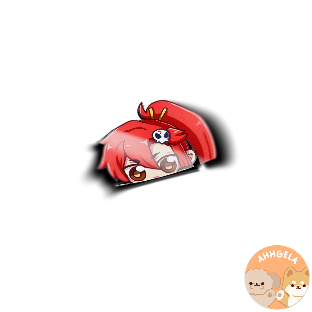 Yoko Peeking Anime Sticker