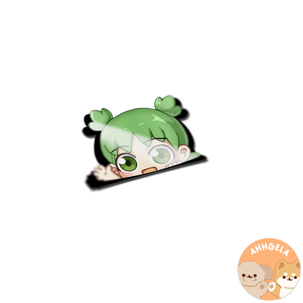 Yotsuba Peeking Anime Sticker