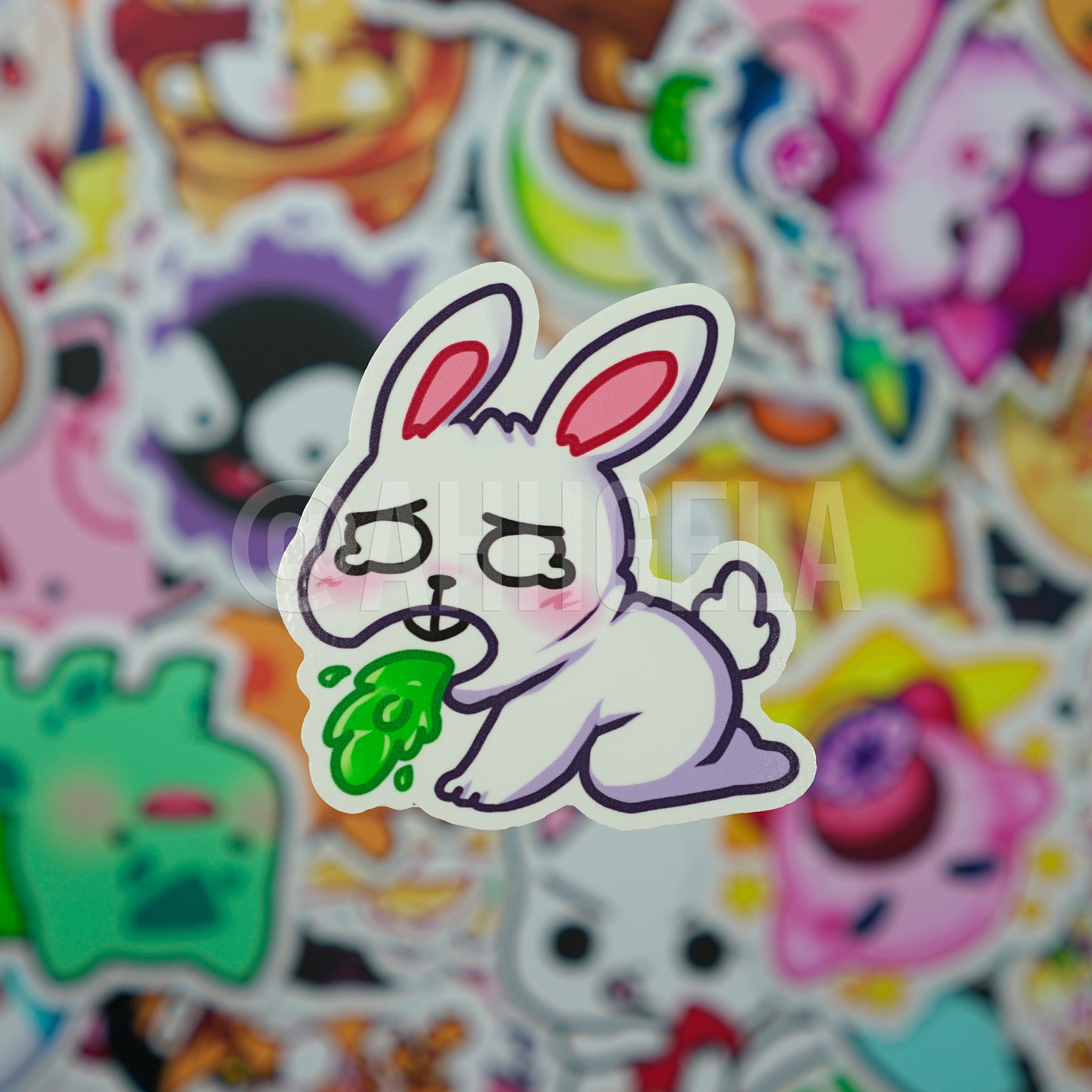 Barf Bunny Mini Sticker – ahhgela