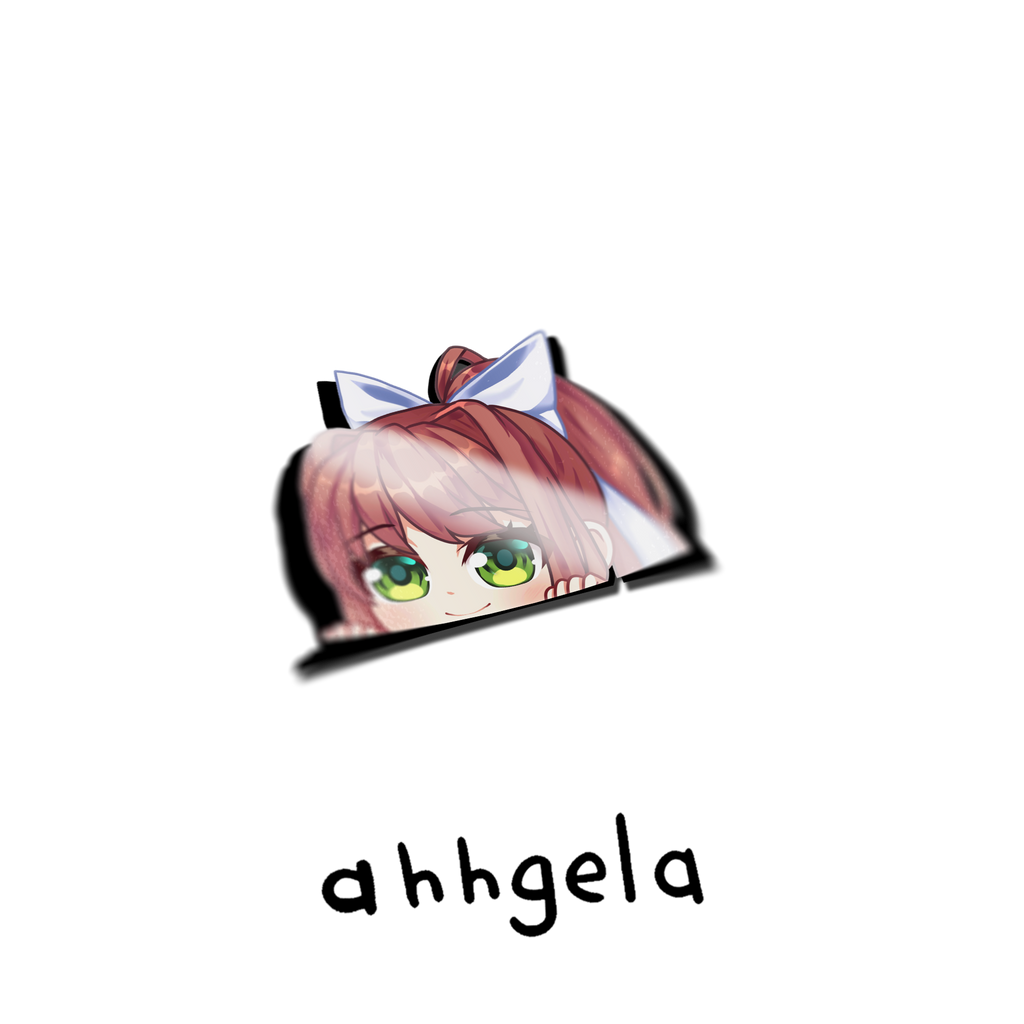 monika anime car sticker decal