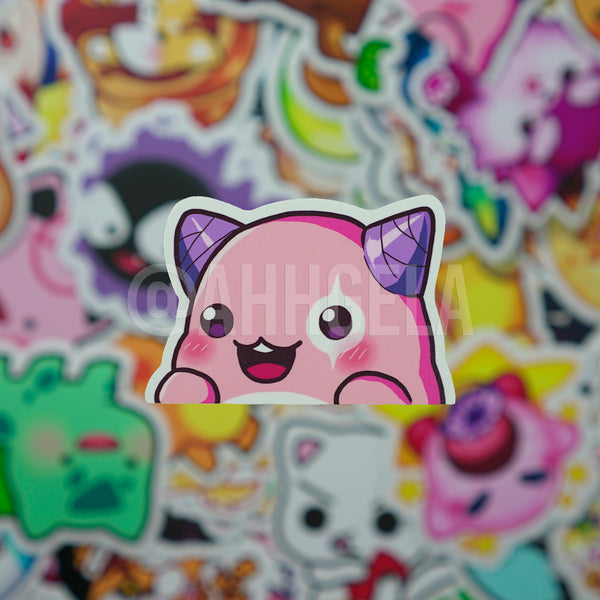 Pink Bean Mini Peeking Sticker