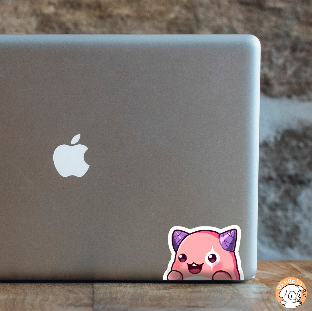 Pink Sticker Bean Pink Bean Mini Peeking Sticker – ahhgela
